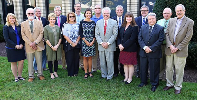 Group photo of the new board and chair officers